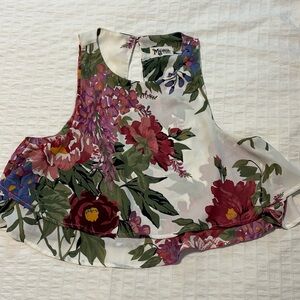 Show Me Your MuMu Flowy Cropped Tank in floral print